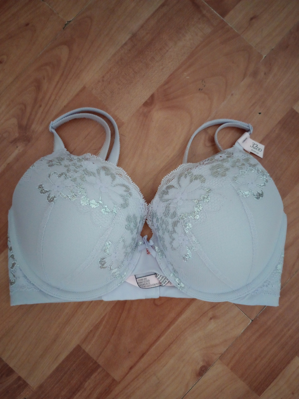 New Victoria's Secret Body By Victoria Light Blue Lace-Accent Underwire Bra